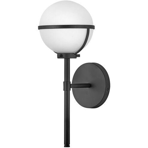 Hollis LED 8 inch Black Vanity Light Wall Light