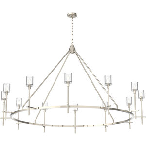 Salita 12 Light 70.25 inch Polished Nickel Chandelier Ceiling Light in Clear Crystal