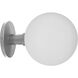 Vida LED 7 inch Polished Chrome Wall Sconce/Semi-Flush Mount Wall Light