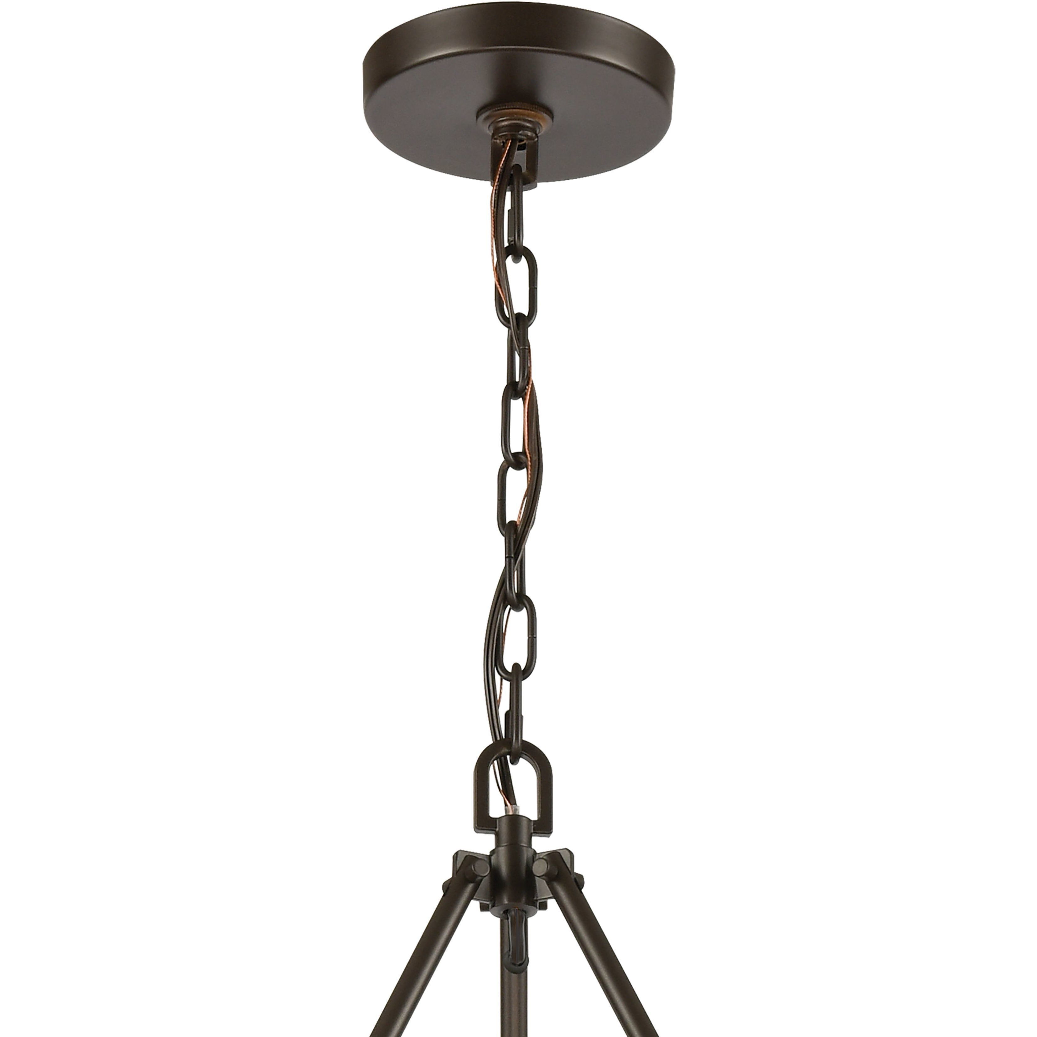Transitions 6 Light 27 inch Oil Rubbed Bronze Chandelier Ceiling Light
