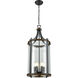 Niagara 6 Light Graphite And Ironwood On Metal Foyer Pendant Ceiling Light
