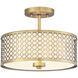 Modern 2 Light 13.00 inch Semi-Flush Mount