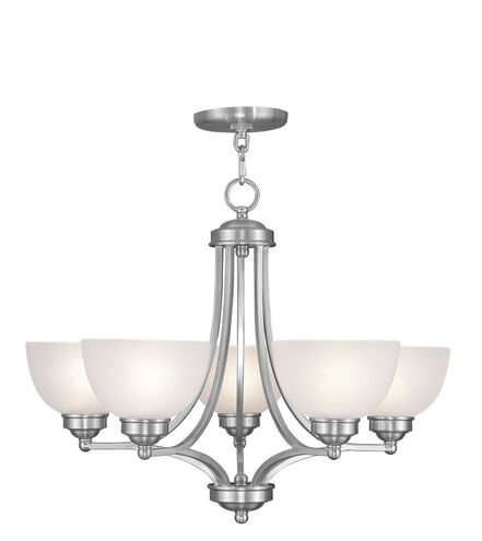 Somerset 5 Light 25 inch Brushed Nickel Chandelier Ceiling Light