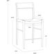 Bondi 39 inch Light Oak Counter Stool