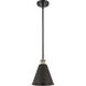 Ballston Cone 1 Light 8 inch Black Antique Brass Pendant Ceiling Light