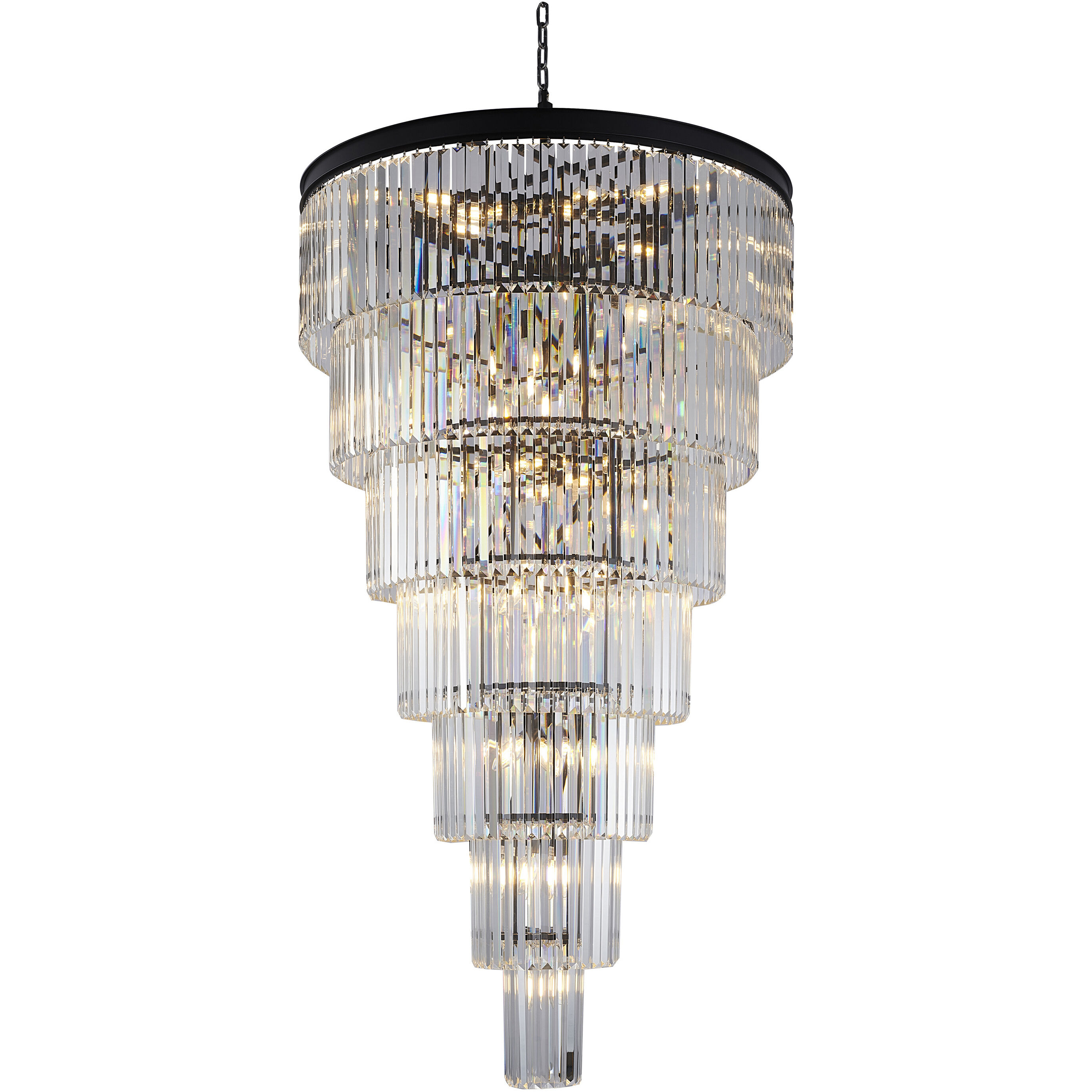 Canada 34 Light 36 inch Black Chandelier Ceiling Light