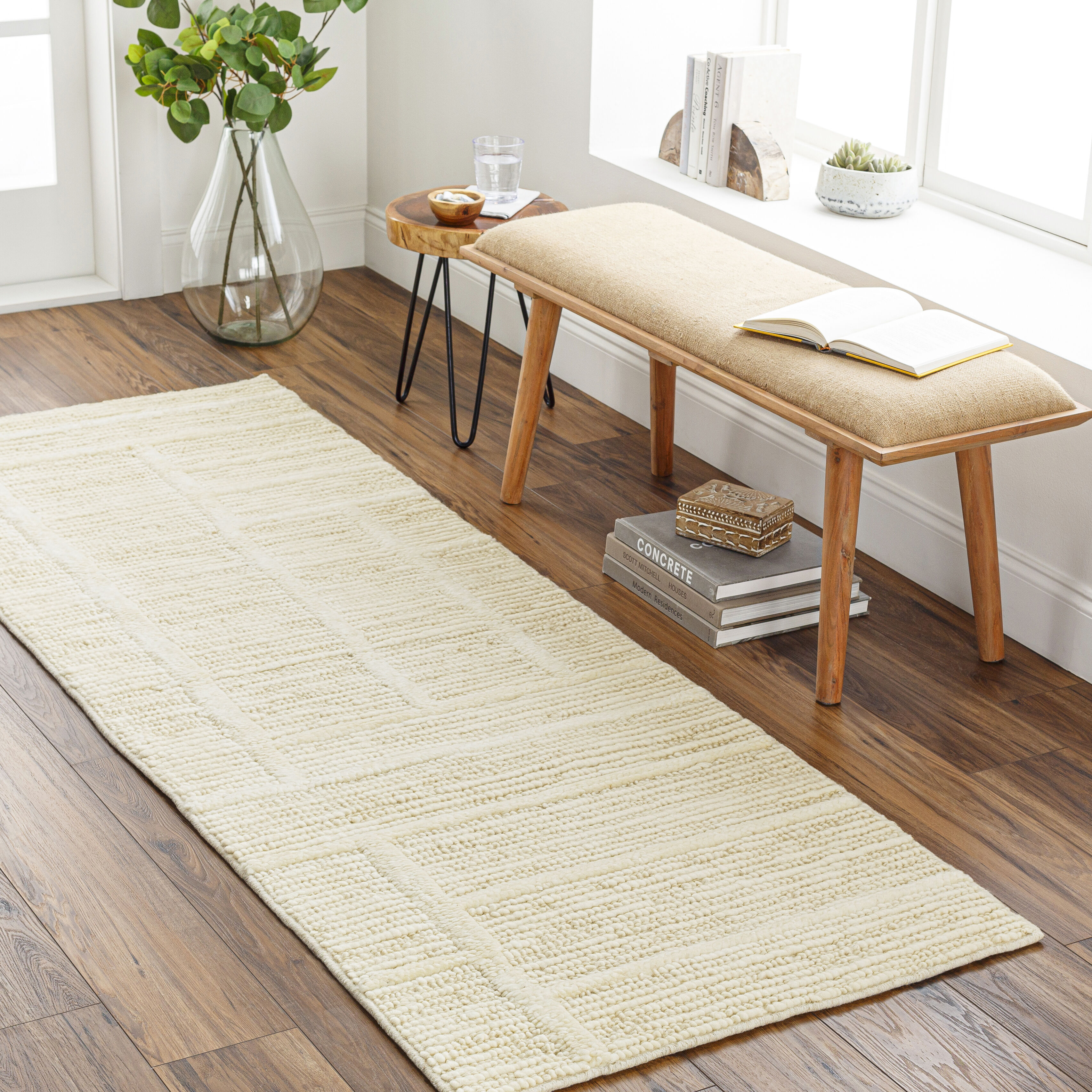 Manisa 96 X 30 inch Gray Rug, Runner