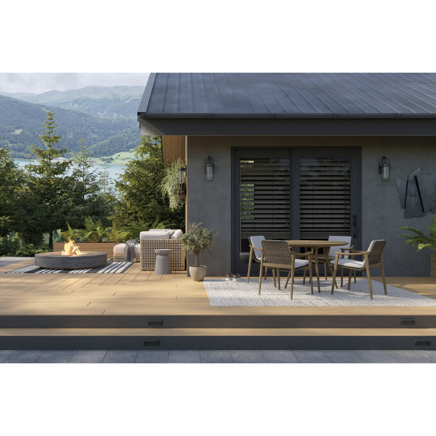 Brix 1 Light 19.25 inch Black Textured Outdoor Wall, Medium