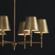 Whitney 6 Light 34 inch Aged Brass Chandelier Ceiling Light
