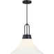 Evergreen Oasis LED 18 inch Matte Black Down Pendant Ceiling Light