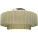 Radiance LED 14.5 inch Vanilla Gloss and Brushed Nickel Semi Flush Ceiling Light