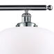 Ballston X-Large Bell 3 Light 36 inch Polished Chrome Island Light Ceiling Light in Matte White Glass, Ballston