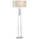 Vitale 69.5 inch 150 watt Silver Leaf and White Marble with Crystal Floor Lamp Portable Light