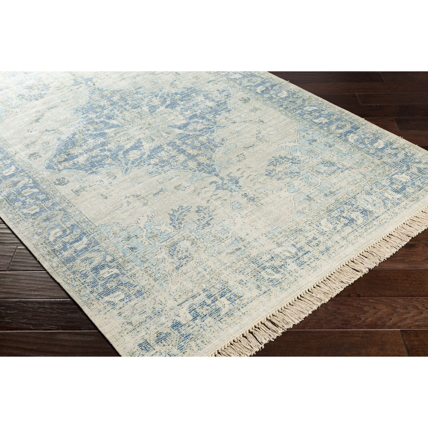 Sabene 96 X 30 inch Aqua Rug, Runner