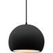 Radiance LED 7 inch Carbon Matte Black and Matte Black Pendant Ceiling Light