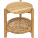 Orly 22 X 22 inch Top: Brown; Base: Wheat/Brown End Table