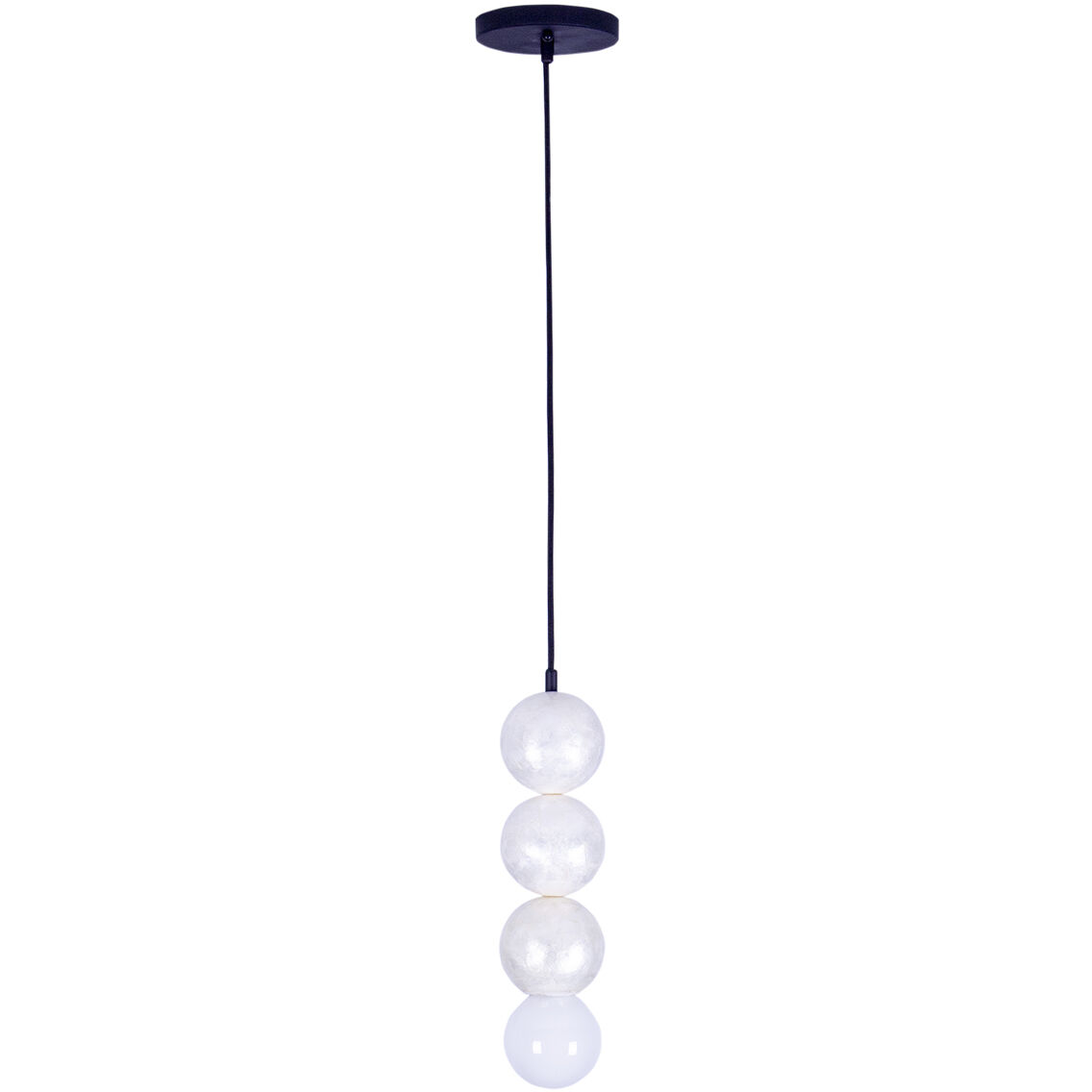Pearls 1 Light 5.5 inch Matte Black Pendant Ceiling Light