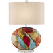 Vivid 29.5 inch 150 watt Beige and Red and Blue and Orange and Clear Table Lamp Portable Light