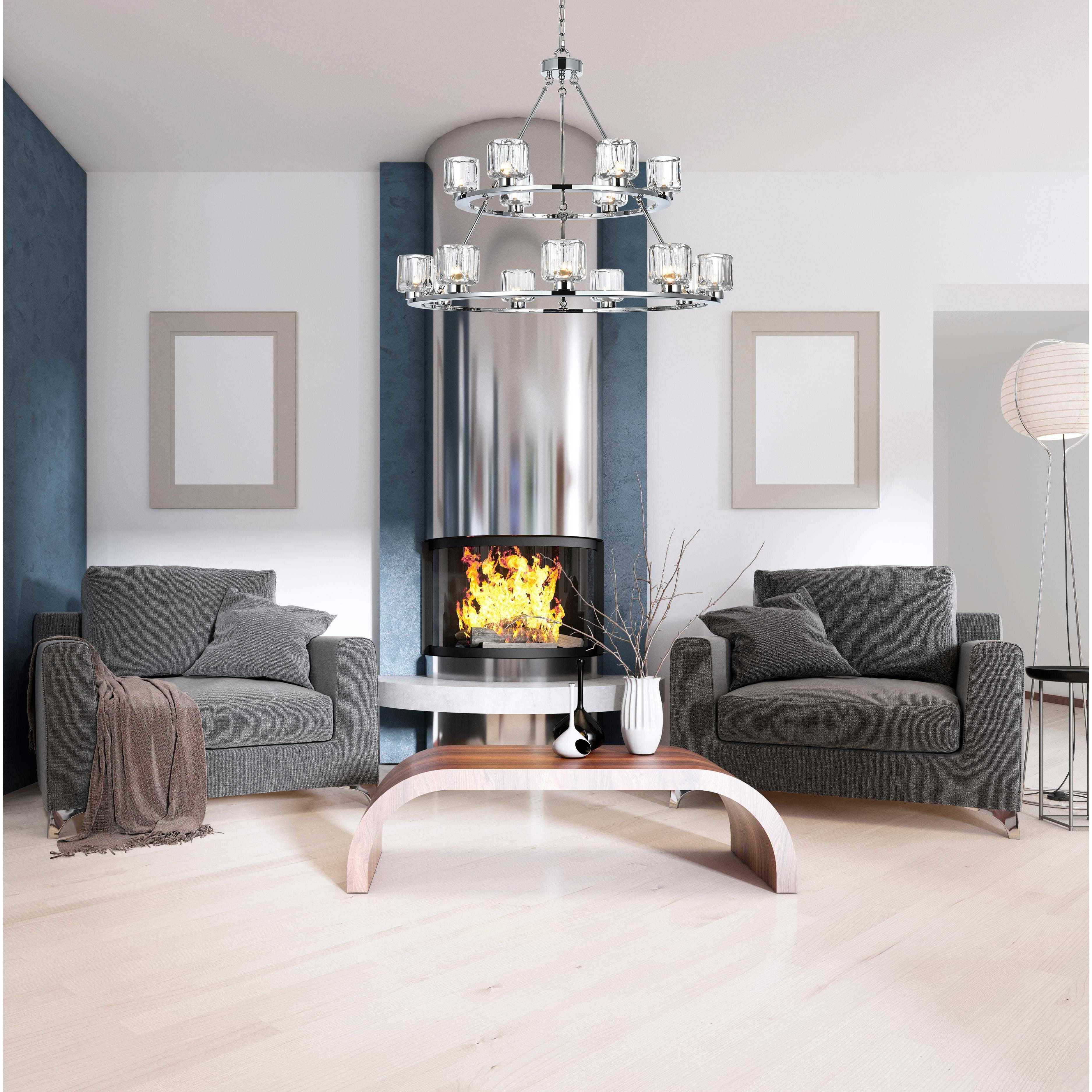 Cadence 15 Light 36 inch Chrome Chandelier Ceiling Light