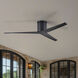 Atlas Eliza-H 56 inch Matte Black Flush Mount Ceiling Fan, Atlas