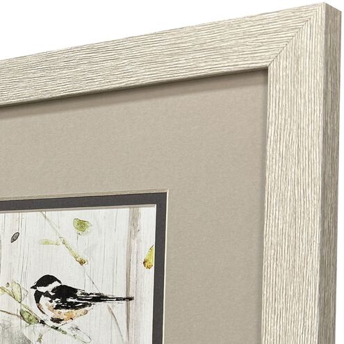 Heavenly Spring Black and Beige and Green and Gray Framed Art