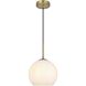 Baxter 1 Light 10 inch Satin Gold Pendant Ceiling Light