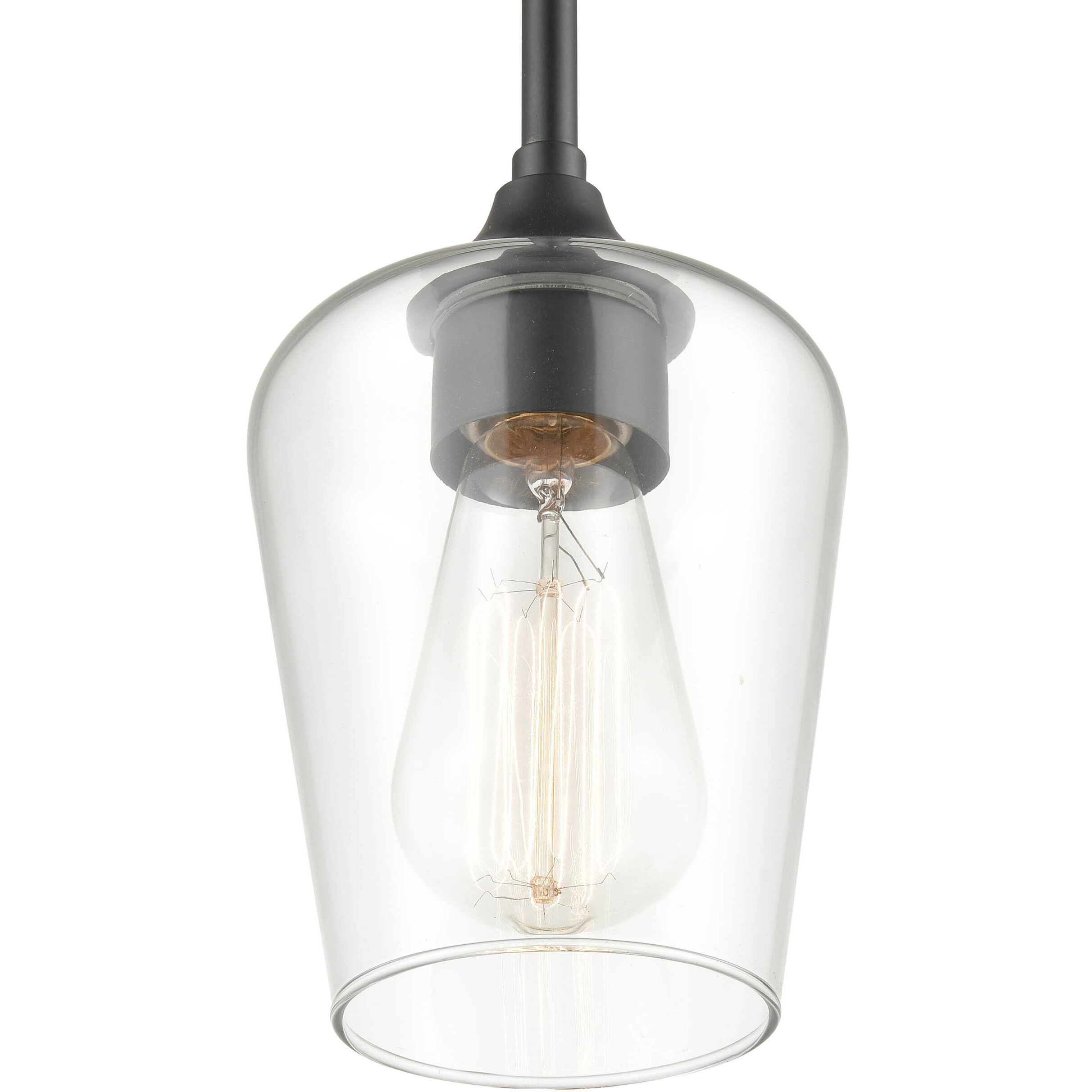 Ashford 1 Light 5.25 inch Matte Black Mini Pendant Ceiling Light