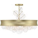 Verdi Square 8 Light 32 inch Soft Gold With Gold Leaf Convertible Pendant Ceiling Light