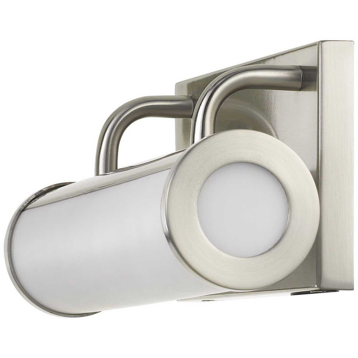 Signature 1 Light 13 inch Brushed Steel Vanity Light Wall Light, Small