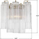 Addis Bath Wall Light in Tronchi Glass Clear