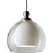 Illuma-Flex 1 Light Low Volt Brushed Nickel Flex Track Fixture Ceiling Light in White Glass