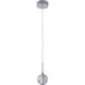 Canada 1 Light 5 inch Chrome Single Pendant Lighting Ceiling Light