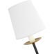 Eclipse 1 Light 5 inch Brass and Black Wall sconce Wall Light