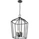 Hylena 4 Light 15 inch Textured Black Indoor Pendant Ceiling Light