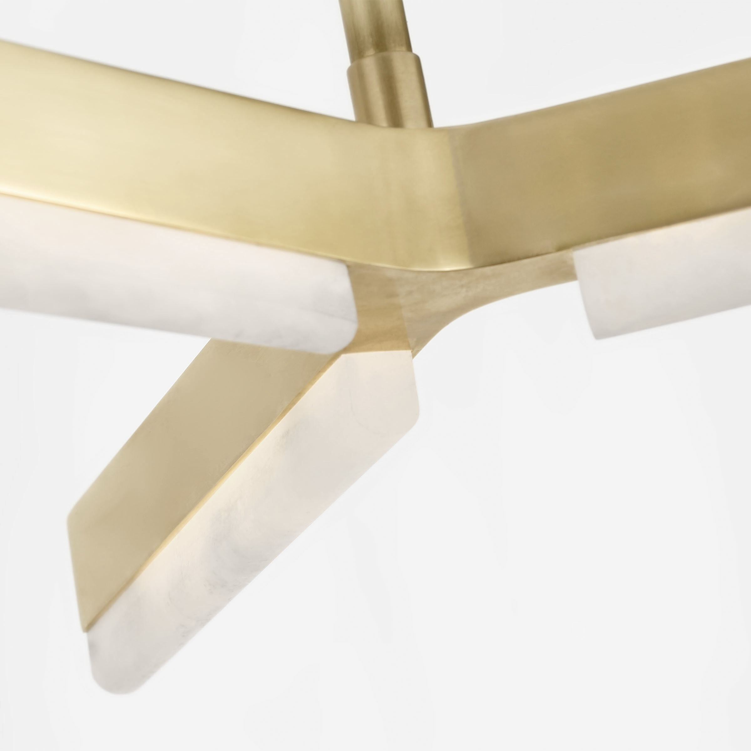 Kelly by Kelly Wearstler Linea Linear Chandelier Ceiling Light in Hand Rubbed Antique Brass