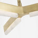 Kelly by Kelly Wearstler Linea Linear Chandelier Ceiling Light in Hand Rubbed Antique Brass