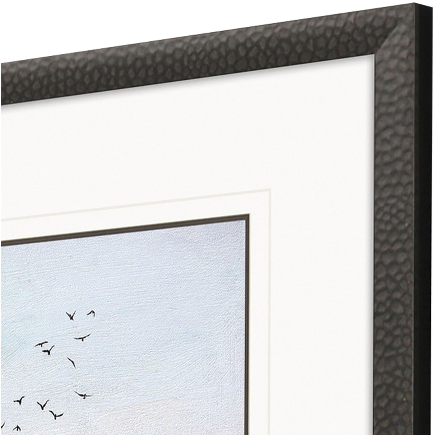 Overhead Green and Blue and Rust Framed Art