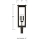 Hunt 4 Light 29 inch Oiled Bronze Outdoor Post Lantern