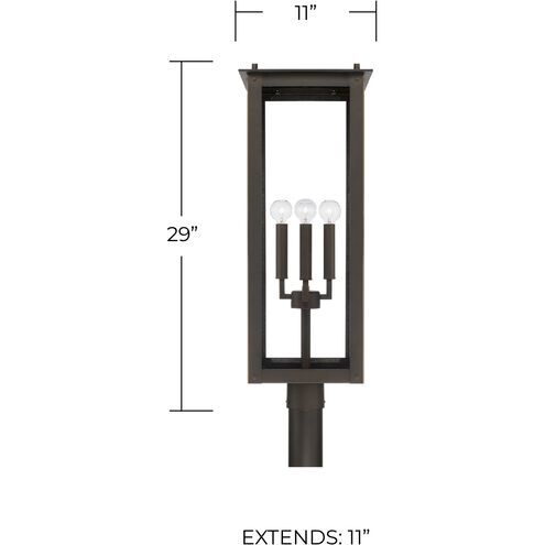 Hunt 4 Light 29 inch Oiled Bronze Outdoor Post Lantern