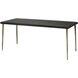 Farmhouse 72 X 30 inch Dark Wood & Antique Silver Legs Dining Table