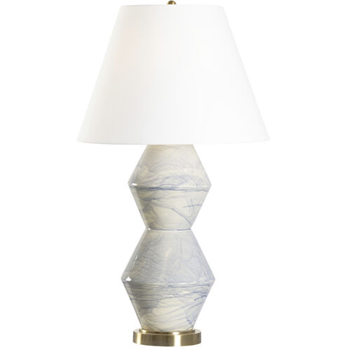 Paint Splatter 22 inch 100.00 watt Blue Table Lamp Portable Light