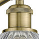 Ballston Brookfield LED 5.75 inch Antique Brass Sconce Wall Light in Clear Glass