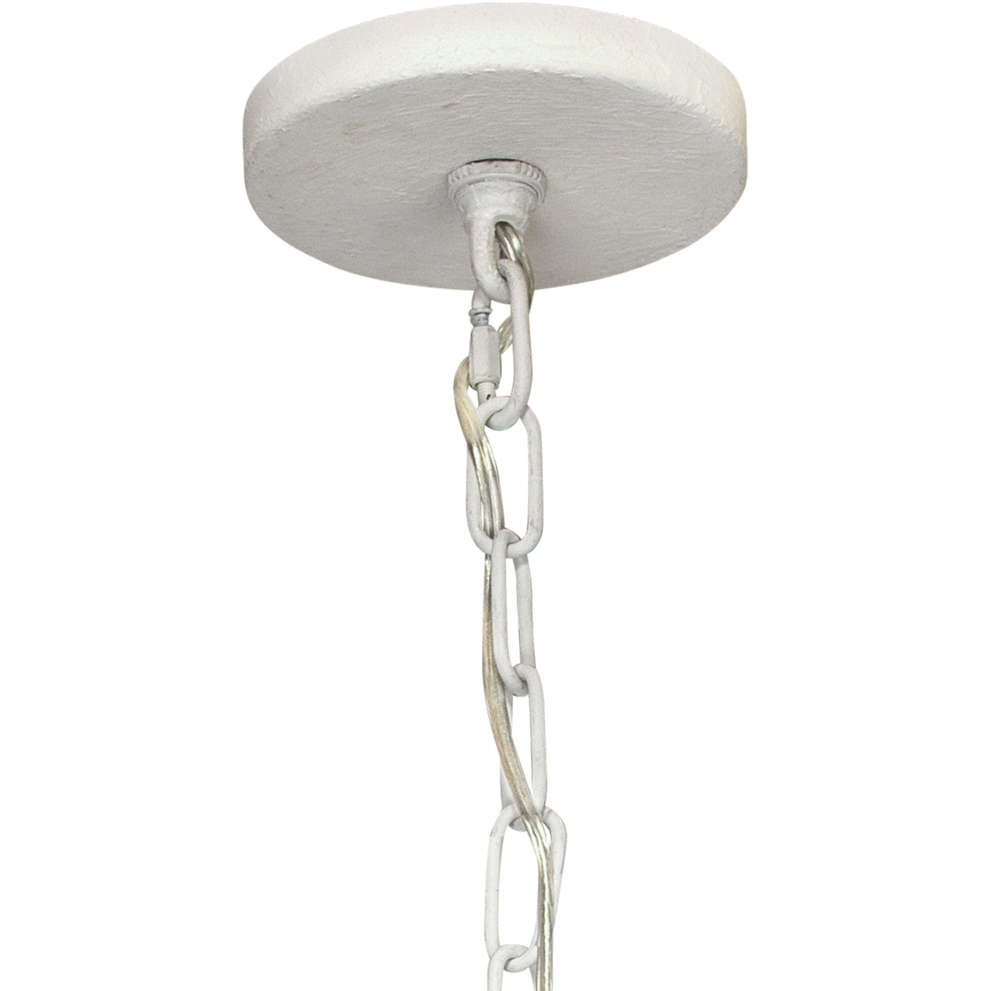 Park 8 Light 32 inch White Gesso Chandelier Ceiling Light