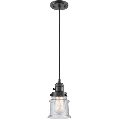 Franklin Restoration Canton 1 Light 6 inch Oil Rubbed Bronze Mini Pendant Ceiling Light in Incandescent, Seedy