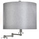 Steel 32.25 inch 100 watt Brushed Steel and Grey Table Lamp Portable Light