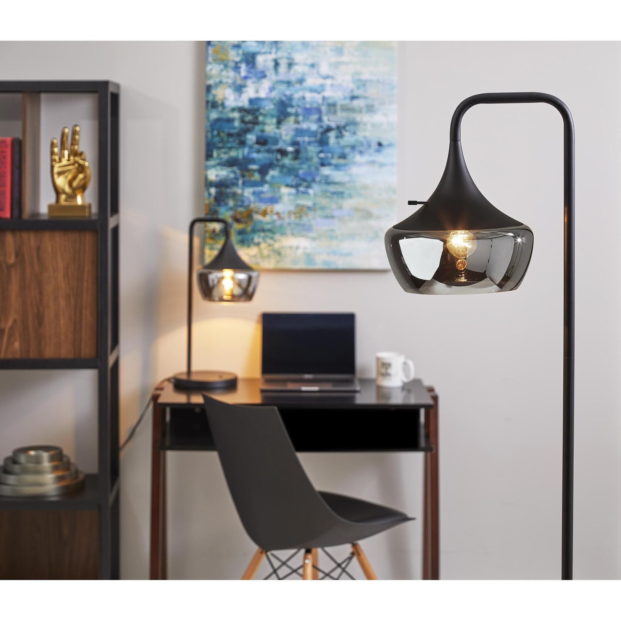 Eliza 64 inch 100.00 watt Black Floor Lamp Portable Light