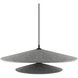 Cruz Pendant Ceiling Light in Felt - Gray, Felt Shade