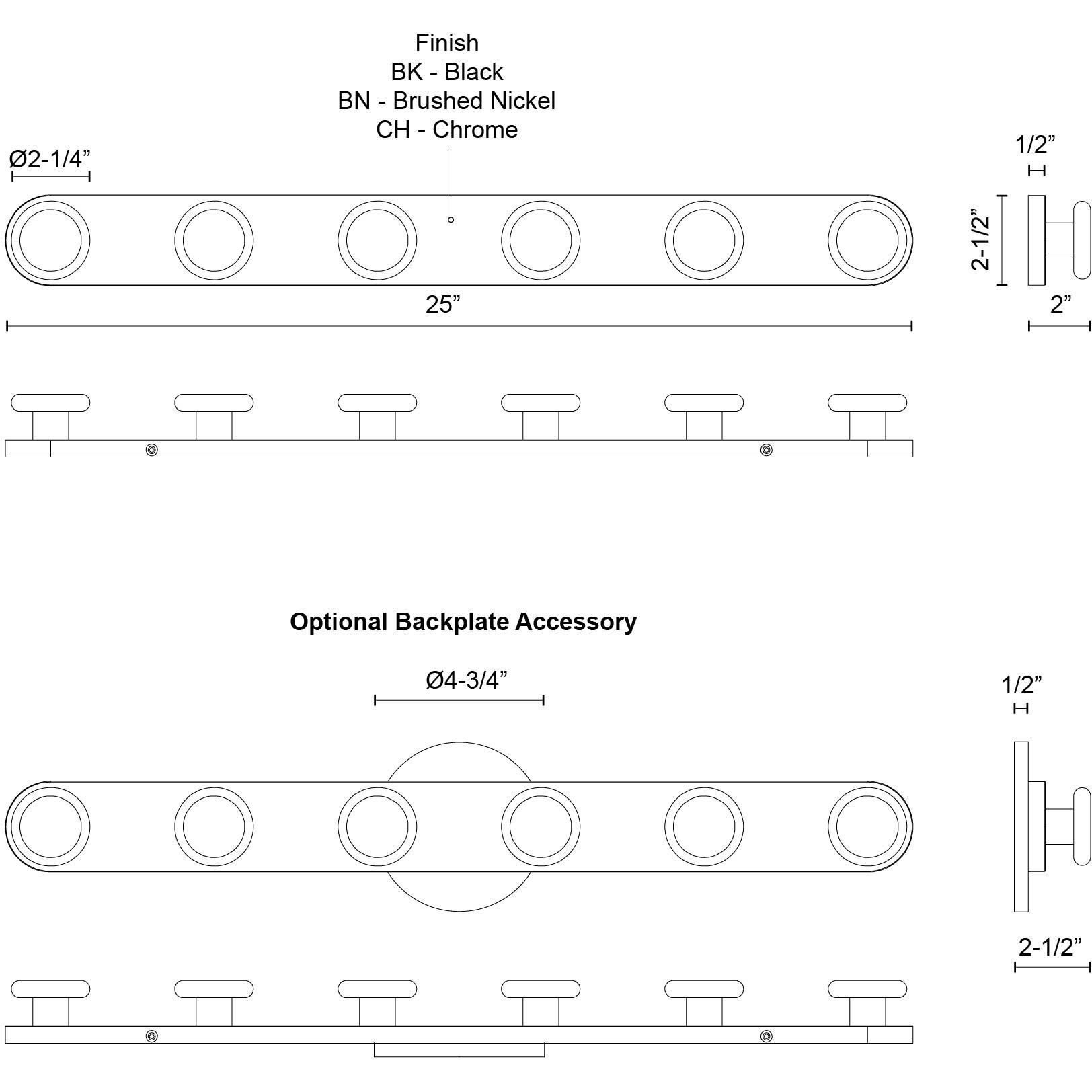 Rezz Vanity Light Wall Light in Chrome