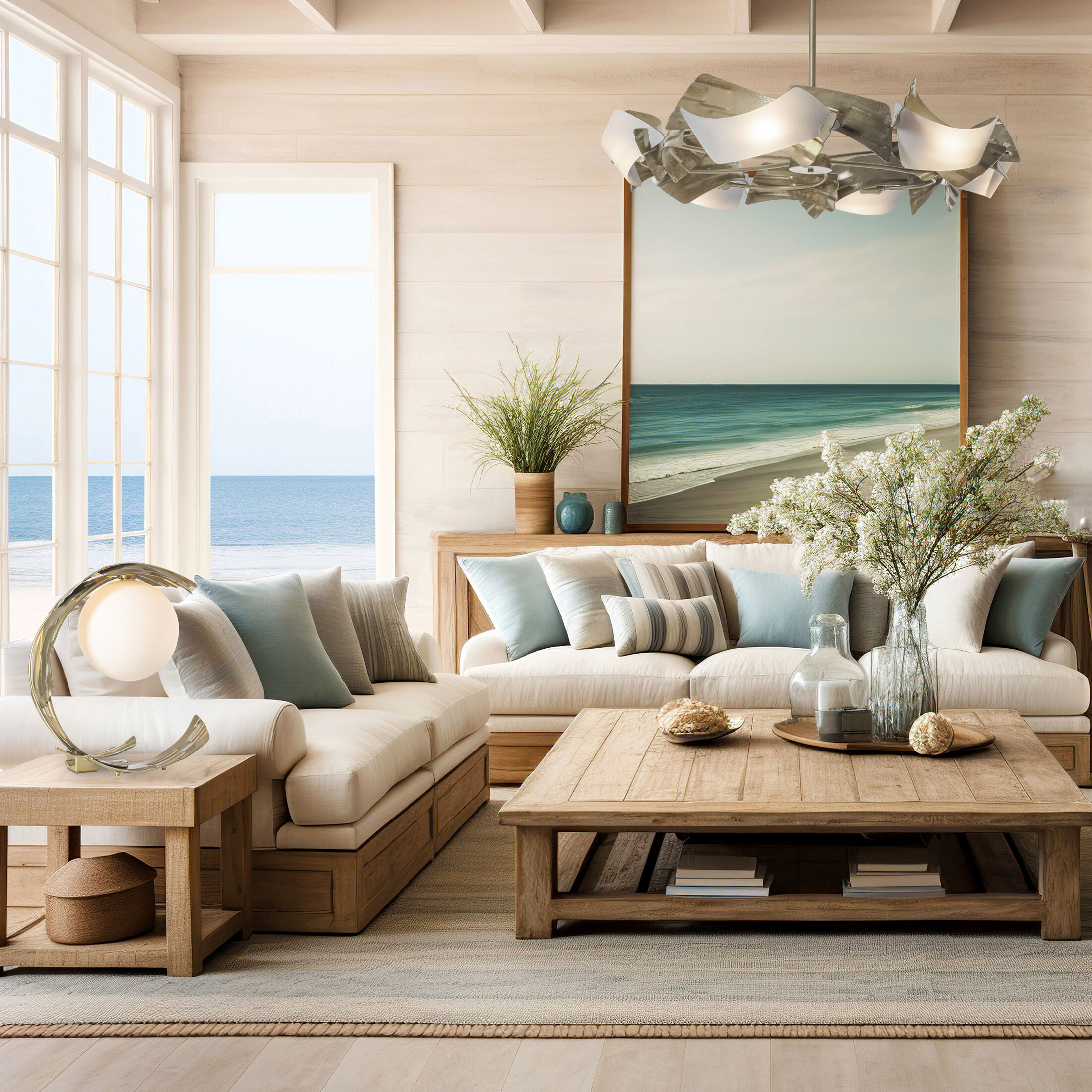 Crest 6 Light 37.8 inch Soft Gold Circular Pendant Ceiling Light