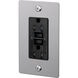 1G Duplex 125 Steel Outlet, GFCI